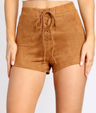 Faux Suede Lace Up Shorts is a trendy pick to create 2023 festival outfits, festival dresses, outfits for concerts or raves, and complete your best party outfits!