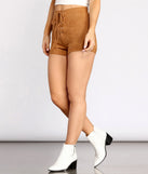 Faux Suede Lace Up Shorts is a trendy pick to create 2023 festival outfits, festival dresses, outfits for concerts or raves, and complete your best party outfits!