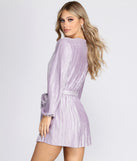 Pleated Wrap Waist Romper for 2022 festival outfits, festival dress, outfits for raves, concert outfits, and/or club outfits