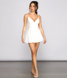 Sleeveless Eyelet V Neck Skater Romper provides a stylish start to creating your best summer outfits of the season with on-trend details for 2023!