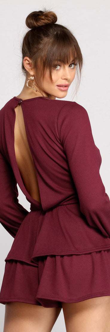 Brushed Knit Double Layered Romper provides a stylish start to creating your best summer outfits of the season with on-trend details for 2023!