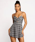Trendy Twist of Plaid Romper for 2023 festival outfits, festival dress, outfits for raves, concert outfits, and/or club outfits