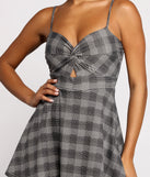 Trendy Twist of Plaid Romper for 2023 festival outfits, festival dress, outfits for raves, concert outfits, and/or club outfits