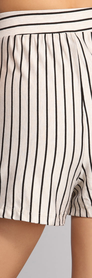 Sweet Stripes High Waist Shorts provides a stylish start to creating your best summer outfits of the season with on-trend details for 2023!
