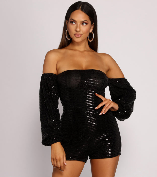 All Eyes On You Sequin Romper provides a stylish start to creating your best summer outfits of the season with on-trend details for 2023!