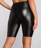 Faux Leather Biker Shorts is a trendy pick to create 2023 festival outfits, festival dresses, outfits for concerts or raves, and complete your best party outfits!