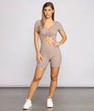 Casual And Chic Ruched Biker Romper provides a stylish start to creating your best summer outfits of the season with on-trend details for 2023!