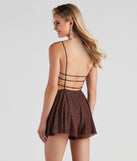 Diva Glow Glitter Caged Romper is the perfect Homecoming look pick with on-trend details to make the 2023 HOCO dance your most memorable event yet!