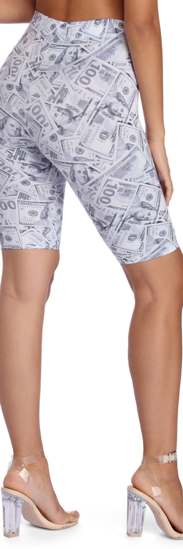 Money Moves Biker Shorts for 2022 festival outfits, festival dress, outfits for raves, concert outfits, and/or club outfits