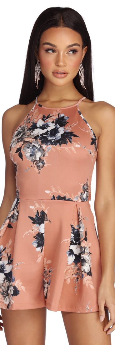 Lace Famous Floral Romper will help you dress the part in stylish holiday party attire, an outfit for a New Year’s Eve party, & dressy or cocktail attire for any event.
