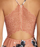 Lace Famous Floral Romper for 2022 festival outfits, festival dress, outfits for raves, concert outfits, and/or club outfits