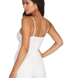 Crochet All Day Romper helps create the best bachelorette party outfit or the bride's sultry bachelorette dress for a look that slays!