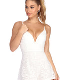 Here For Lace Sleeveless Romper will help you dress the part in stylish holiday party attire, an outfit for a New Year’s Eve party, & dressy or cocktail attire for any event.