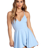Flowy And Flirty Skater Romper will help you dress the part in stylish holiday party attire, an outfit for a New Year’s Eve party, & dressy or cocktail attire for any event.