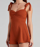 Day & Night Crepe Tie Strap Romper provides a stylish start to creating your best summer outfits of the season with on-trend details for 2023!