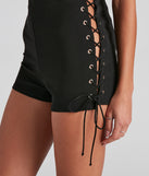 Edgy Deets Lace-Up Shorts provides a stylish start to creating your best summer outfits of the season with on-trend details for 2023!