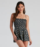 Sweet Vibes Ditsy Floral Romper is a trendy pick to create 2023 festival outfits, festival dresses, outfits for concerts or raves, and complete your best party outfits!