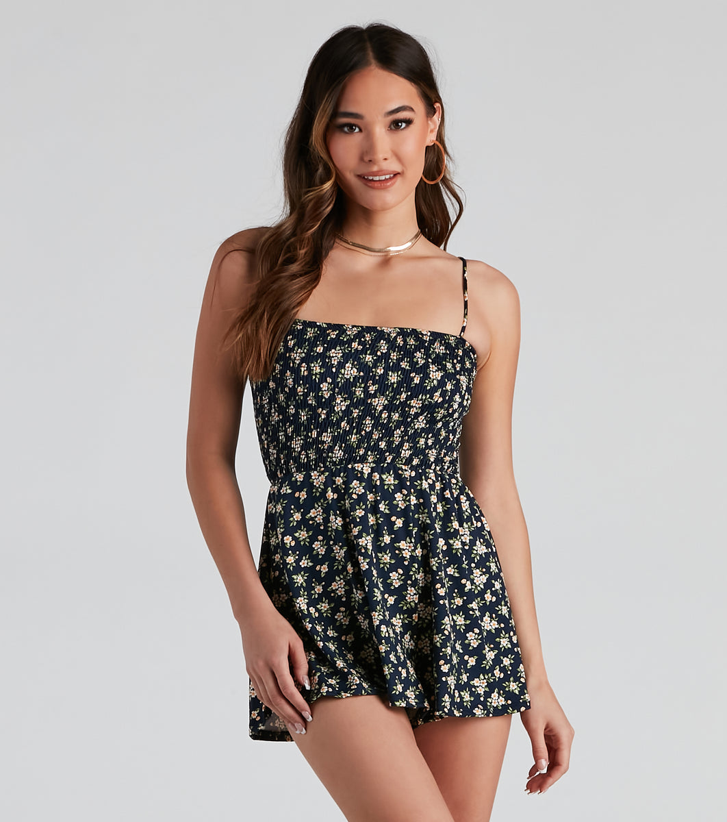 Sweet Vibes Ditsy Floral Romper