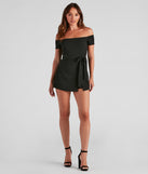 Tied To You Crepe Skort Romper helps create the best bachelorette party outfit or the bride's sultry bachelorette dress for a look that slays!