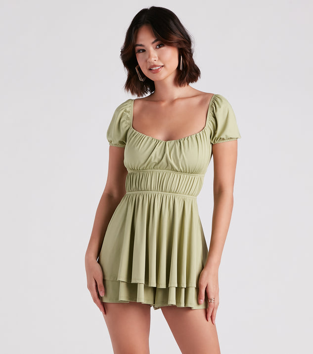 Flirty Style Ruched Romper provides a stylish start to creating your best summer outfits of the season with on-trend details for 2023!