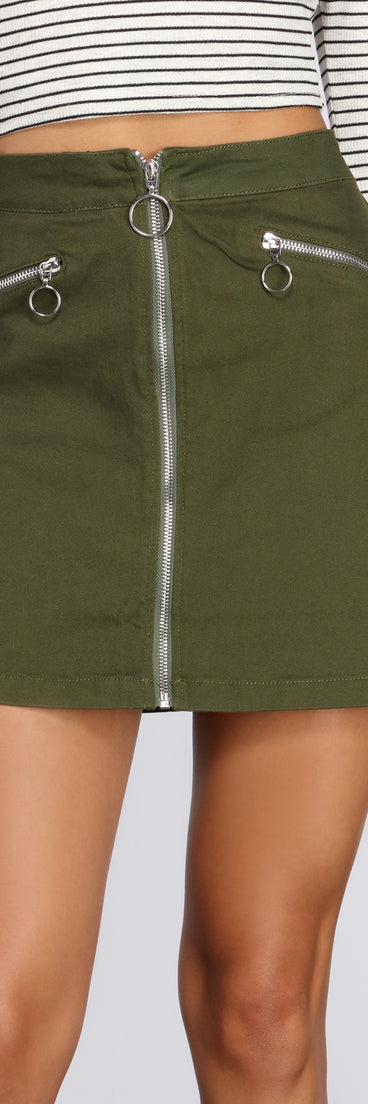 Major Babe Mini Moto Skirt