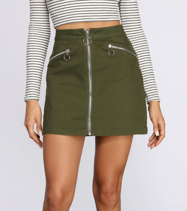 Major Babe Mini Moto Skirt