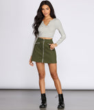 Major Babe Mini Moto Skirt