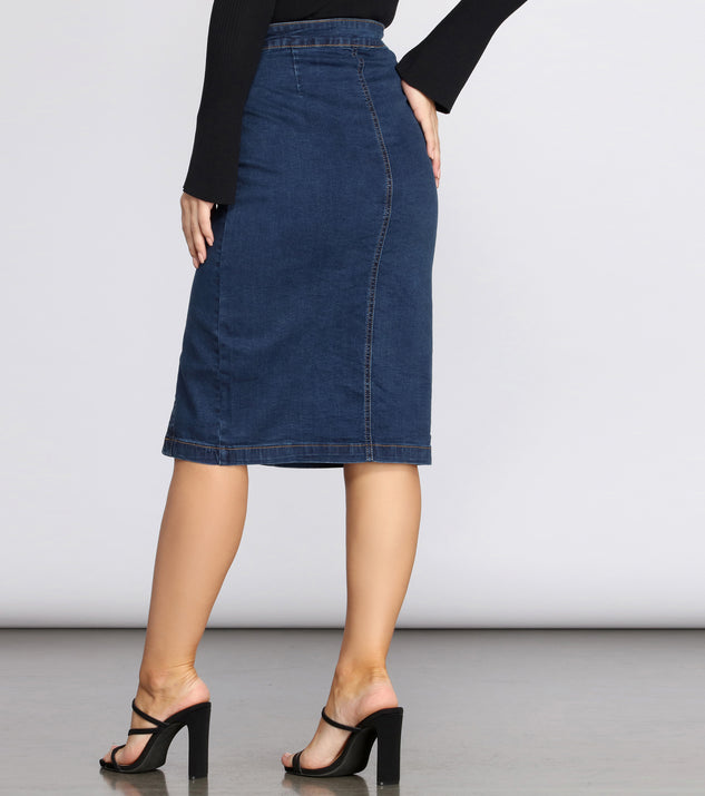 HYKE(ハイク)】 DENIM MIDI SKIRT｜PARIGOT ONLINE（パリゴ