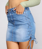 Stay Stylish Denim Mini Skirt for 2022 festival outfits, festival dress, outfits for raves, concert outfits, and/or club outfits
