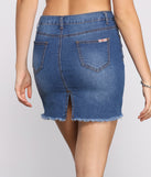 Fab And Frayed Denim Mini Skirt provides a stylish start to creating your best summer outfits of the season with on-trend details for 2023!