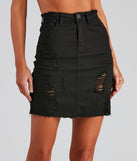 Bring The Edge Denim Skirt for 2023 festival outfits, festival dress, outfits for raves, concert outfits, and/or club outfits