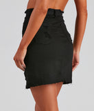 Bring The Edge Denim Skirt for 2023 festival outfits, festival dress, outfits for raves, concert outfits, and/or club outfits