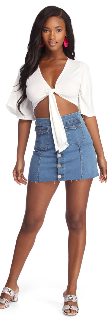 Button Up Jean Skirt for 2022 festival outfits, festival dress, outfits for raves, concert outfits, and/or club outfits