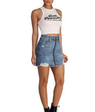Zip Front Jean Skirt for 2022 festival outfits, festival dress, outfits for raves, concert outfits, and/or club outfits