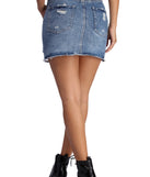 Zip Front Jean Skirt for 2022 festival outfits, festival dress, outfits for raves, concert outfits, and/or club outfits