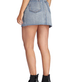 Distressed Diva Jean Mini Skirt for 2022 festival outfits, festival dress, outfits for raves, concert outfits, and/or club outfits