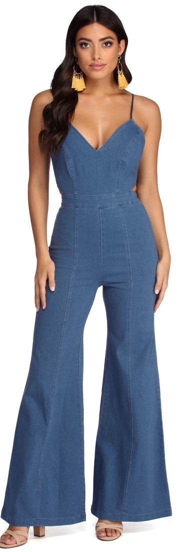 Boho Babe Jean Jumpsuit provides a stylish start to creating your best summer outfits of the season with on-trend details for 2023!