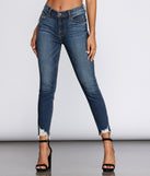 Clara High Rise Destructed Hem Skinny Jeans for 2022 festival outfits, festival dress, outfits for raves, concert outfits, and/or club outfits