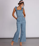 Go Wide Denim Jumpsuit will help you dress the part in stylish holiday party attire, an outfit for a New Year’s Eve party, & dressy or cocktail attire for any event.