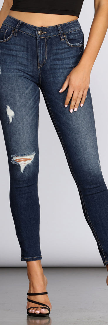 Jude Mid Rise Skinny Dark Denim Jeans for 2022 festival outfits, festival dress, outfits for raves, concert outfits, and/or club outfits