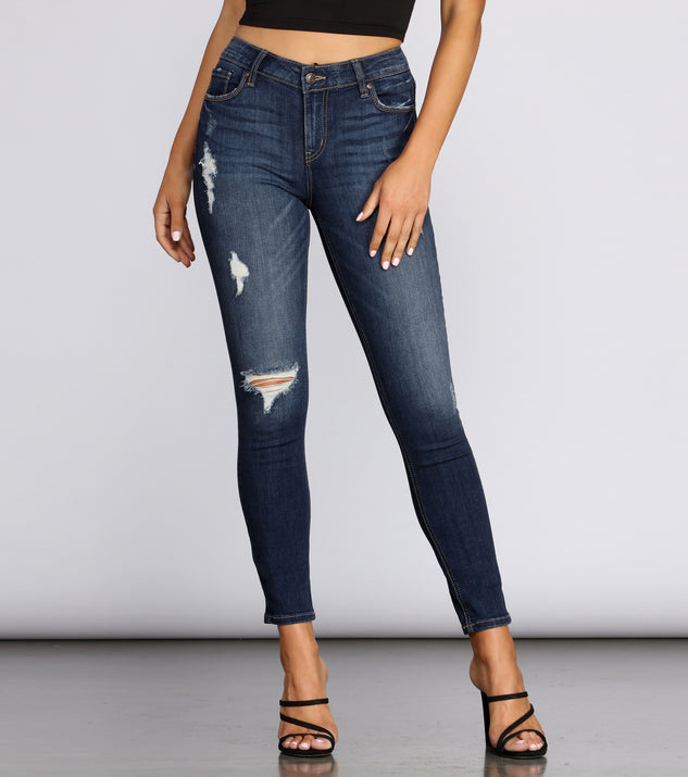 Jude Mid Rise Skinny Dark Denim Jeans for 2022 festival outfits, festival dress, outfits for raves, concert outfits, and/or club outfits