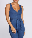 Zip Front Denim Jumpsuit provides a stylish start to creating your best summer outfits of the season with on-trend details for 2023!
