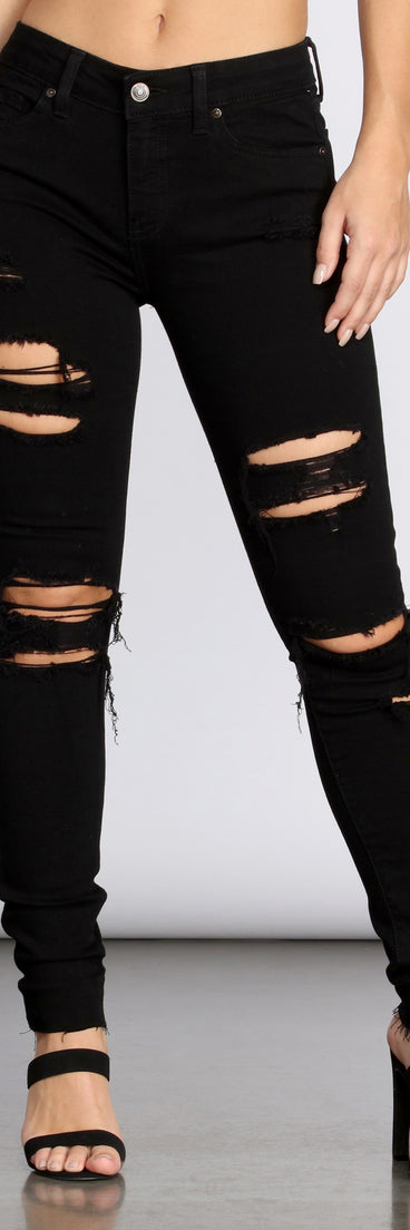 Jude Mid Rise Distressed Skinny Ankle Jeans for 2023 festival outfits, festival dress, outfits for raves, concert outfits, and/or club outfits