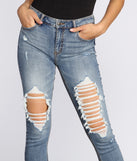 Clara High Rise Destructed Skinny Crop Jeans for 2023 festival outfits, festival dress, outfits for raves, concert outfits, and/or club outfits