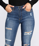 Bella Super High Rise Destructed Jeans for 2023 festival outfits, festival dress, outfits for raves, concert outfits, and/or club outfits