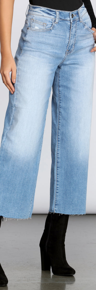 High Rise Wide Leg Crop Jeans for 2022 festival outfits, festival dress, outfits for raves, concert outfits, and/or club outfits