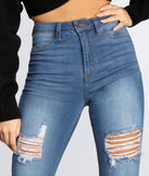 High Rise Super Destructed Skinny Jeans for 2022 festival outfits, festival dress, outfits for raves, concert outfits, and/or club outfits