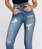 High Rise Super Destructed Skinny Jeans for 2022 festival outfits, festival dress, outfits for raves, concert outfits, and/or club outfits