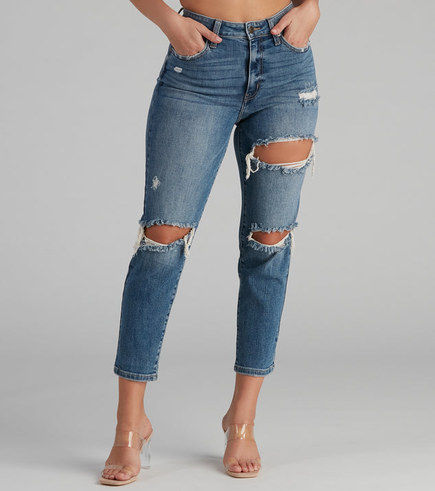 Tobi High-Rise Distressed Mom Jeans | Windsor