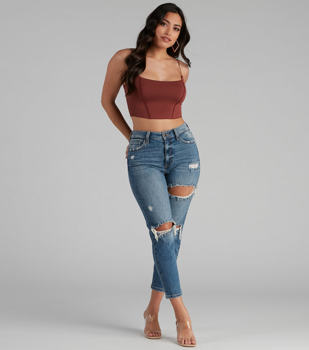Tobi High-Rise Distressed Mom Jeans | Windsor